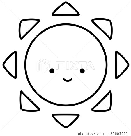 Cute face sun 123605921