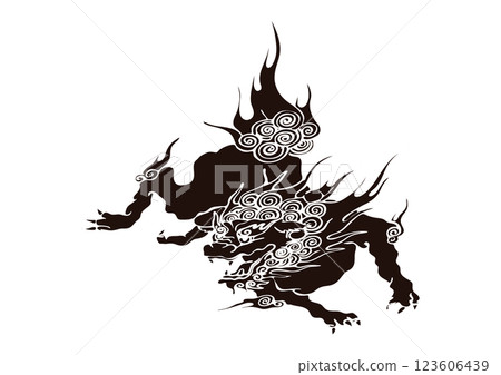 Komainu silhouette Komainu silhouette 123606439