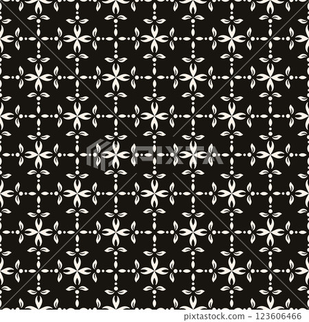 Abstract simple floral gothic style seamless pattern. Elegant minimal monochrome stylish background. Perfect for textile, wallpaper and fabrics. Abstract simple floral gothic style seamless pattern. Elegant minimal monochrome stylish background. Perfect for textile, wallpaper and fabrics. 123606466