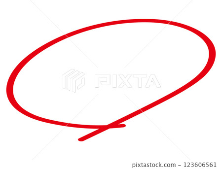 Red pen circle illustration Red pen circle illustration 123606561
