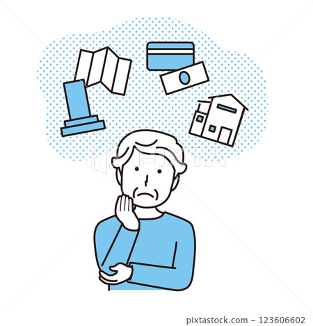 Woman worried about the future Woman worried about the future 123606602