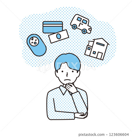 Man worried about future plans 123606604