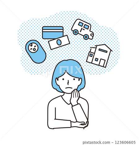 Woman worried about the future 123606605