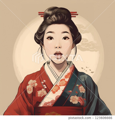 驚訝的女人插圖 驚訝的女人插圖 123606666