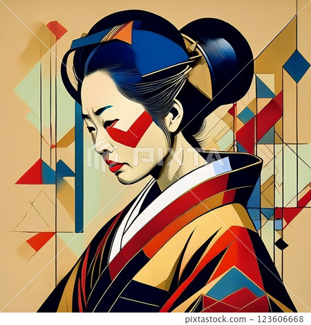 驚訝的女人插圖 123606668