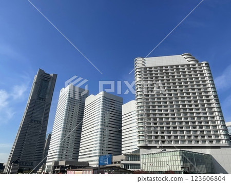Japanese urban development in Yokohama city 123606804