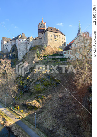 Loket Castle, a 12th-century gothic castle in the Karlovy Vary Region in Czech Republic Loket Castle, a 12th-century gothic castle in the Karlovy Vary Region in Czech Republic 123607067