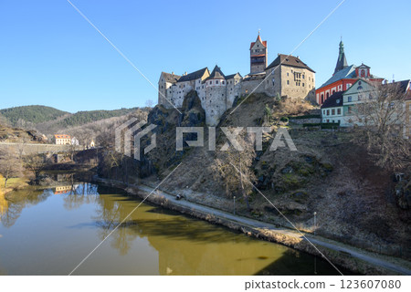 Loket Castle, a 12th-century gothic castle in the Karlovy Vary Region in Czech Republic Loket Castle, a 12th-century gothic castle in the Karlovy Vary Region in Czech Republic 123607080