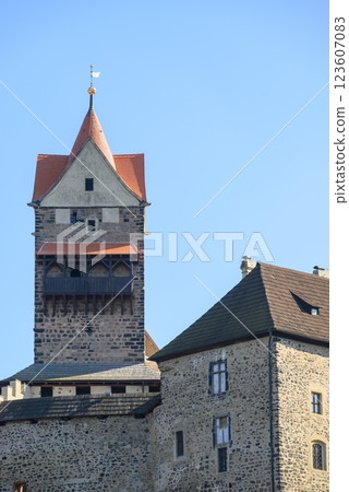 Loket Castle, a 12th-century gothic castle in the Karlovy Vary Region in Czech Republic Loket Castle, a 12th-century gothic castle in the Karlovy Vary Region in Czech Republic 123607083