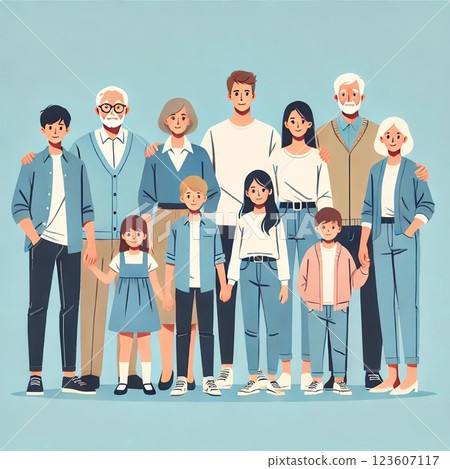 三代同堂，笑容滿面的紀念照 123607117