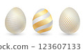 Vector realistic golden Easter Eggs 123607133