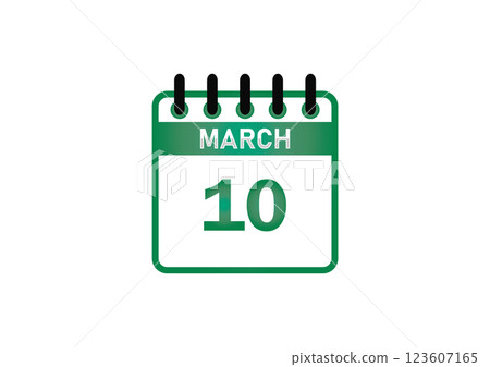 March 10 Calendar Date 123607165