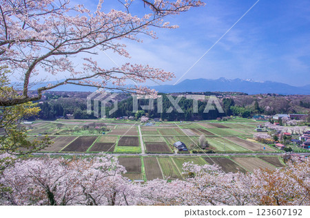Spring scenery of Ashino Gotenyama, Nasu Town, Tochigi Prefecture Spring scenery of Ashino Gotenyama, Nasu Town, Tochigi Prefecture 123607192