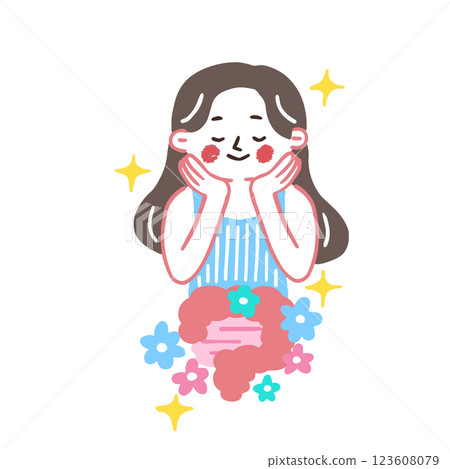 腸道菌叢健康的女性 腸道菌叢健康的女性 123608079