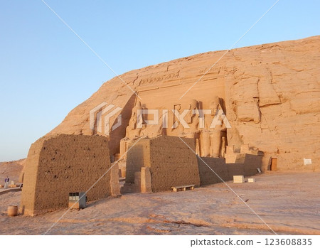 Abu Simbel temple in the morning sun 123608835