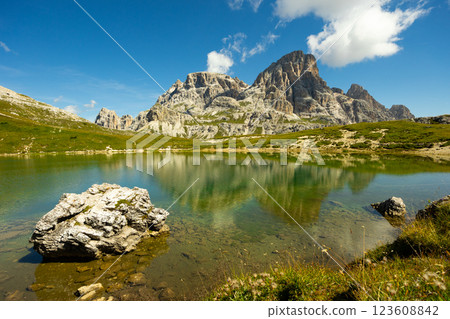 Laghi dei Piani at Dolomite Alps Laghi dei Piani at Dolomite Alps 123608842