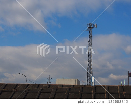 Radio tower scenery Radio tower scenery 123608843