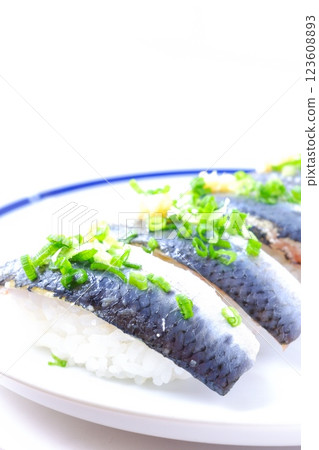 Very fresh sardine nigiri sushi 123608893