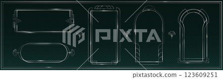 Great Gatsby art deco style silver frame set Great Gatsby art deco style silver frame set 123609251