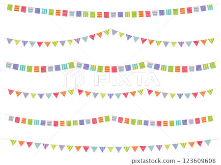 Material - Colorful Garland 2025-3 Material - Colorful Garland 2025-3 123609608