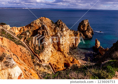 Ponta da Piedade cliffs, Algarve, Portugal 123609753