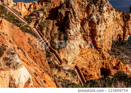 Ponta da Piedade cliffs, Algarve, Portugal 123609754