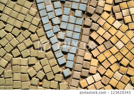 馬賽克 磁磚 地板 設計 Mosaic tiles モザイク タイル 123610343