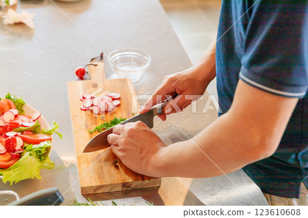 Cooking men: It's good for men to enter the kitchen Cooking men: It's good for men to enter the kitchen 123610608