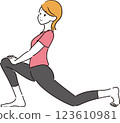 Iliopsoas stretch 123610981