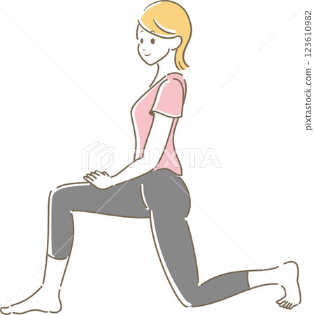 Iliopsoas Stretch Pastel Pink 123610982
