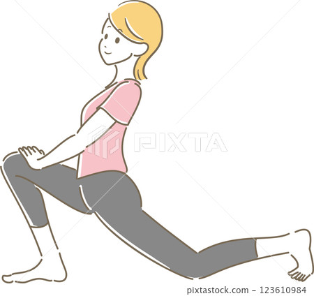 Iliopsoas Stretch Pastel Pink 123610984