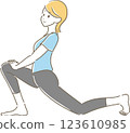 Iliopsoas Stretch Pastel Blue 123610985