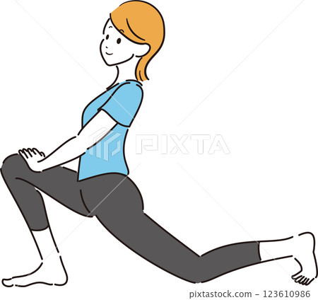 Iliopsoas stretch Iliopsoas stretch 123610986