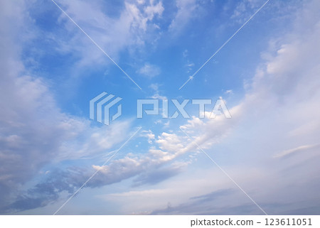 Blue sky and white clouds, weather concept 123611051