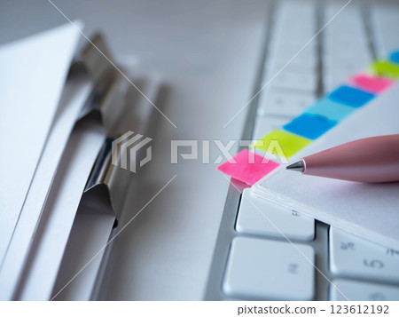 Documents and keyboard on the table Documents and keyboard on the table 123612192