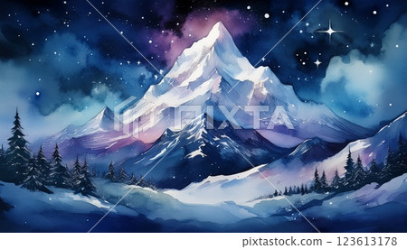 forest, mountain, winter 123613178