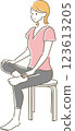 Buttocks stretch pastel colors 123613205