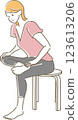 Buttocks stretch pastel colors 123613206