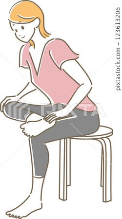 Buttocks stretch pastel colors Buttocks stretch pastel colors 123613206