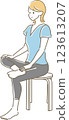 Buttocks stretch pastel colors 123613207