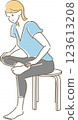 Buttocks stretch pastel colors 123613208