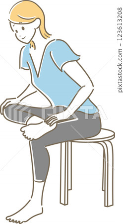Buttocks stretch pastel colors Buttocks stretch pastel colors 123613208