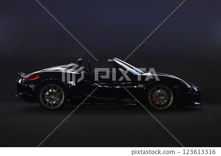 Glossy black open car 123613316