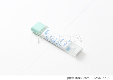 Colon cancer test kit on white background 123613590