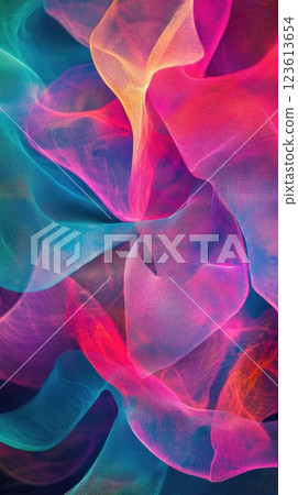 Colorful abstract design featuring flowing waves and gradients of blue, pink, and orange shades creating a mesmerizing visual effect Colorful abstract design featuring flowing waves and gradients of blue, pink, and orange shades creating a mesmerizing visual effect 123613654