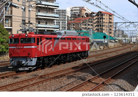 EF81 是一輛交流電/直流兩用機車，車身呈現鮮紅色 123614351
