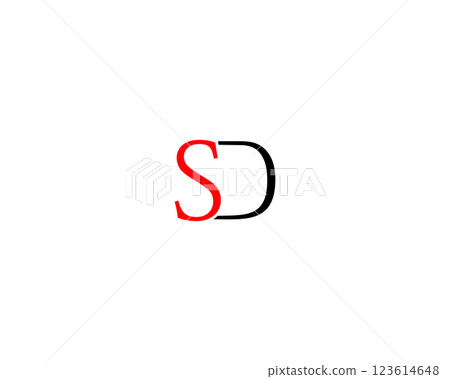 initial letter sd logo initial letter sd logo 123614648