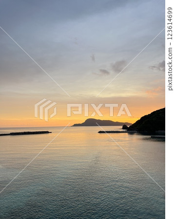 Beautiful sunset sea 3 123614699
