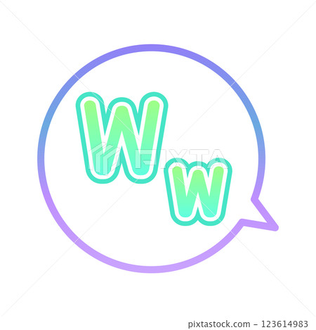 W 對話泡泡 123614983