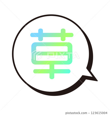 Grass Speech bubble 123615004